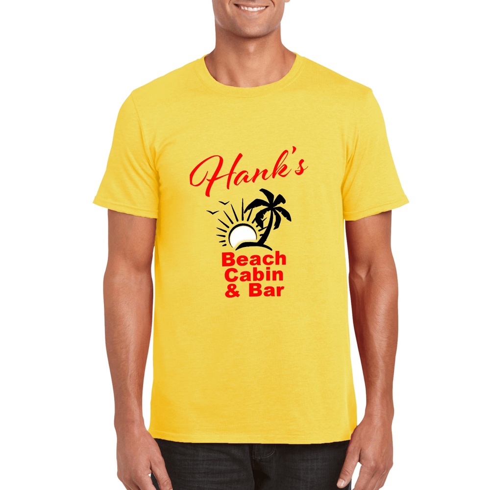 Custom Printed T-Shirt - Yellow - Beach Cabin
